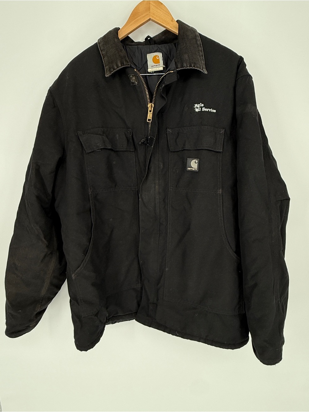 Carhartt C55 Black Duck Jacket Size Large Tall